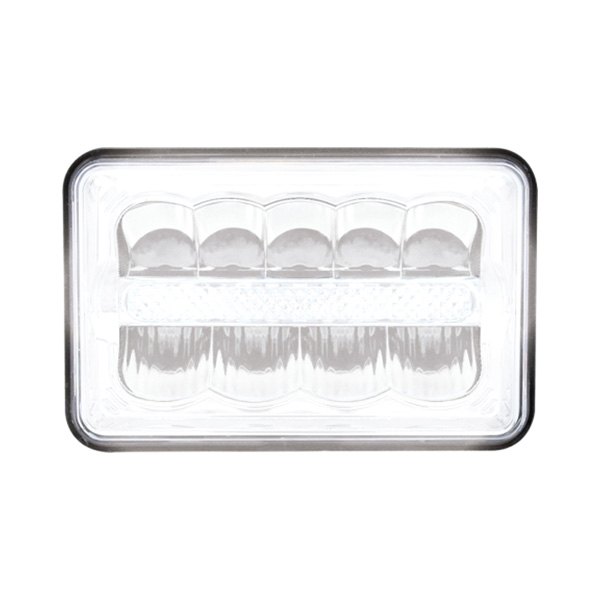 United Pacific® - 4x6" Rectangular Chrome LED Headlight With DRL