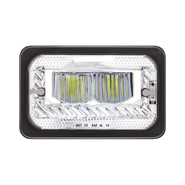 United Pacific® - 4x6" Rectangular Chrome LED Headlight