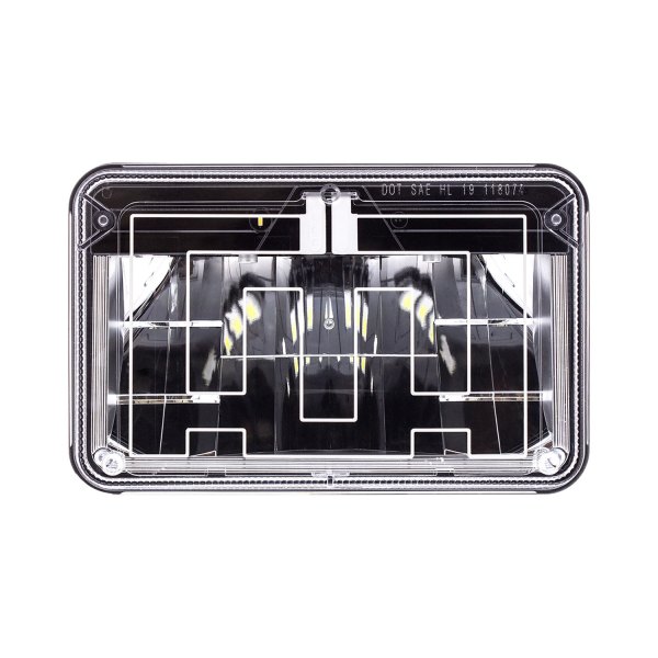 United Pacific® - 4x6" Rectangular Black LED Headlight