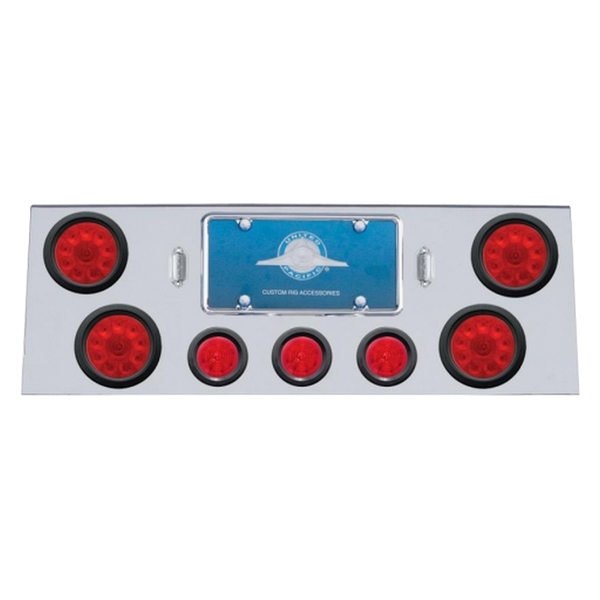 United Pacific® - LED Rear Center Panel with Four 10-LED 4" Lights and Three 13-LED 2.5" Beehive Lights