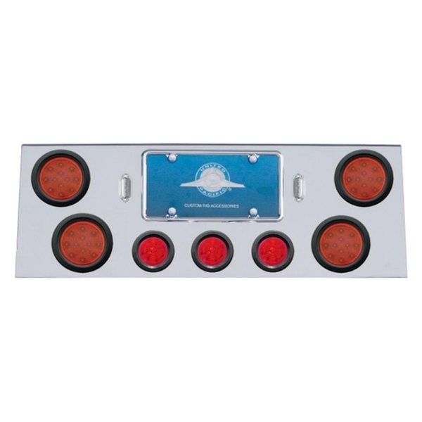 United Pacific® - LED Rear Center Panel with Four 12-LED 4" Reflector Light and Three 13-LED 2.5" Beehive Light