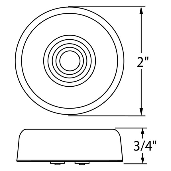 United Pacific® - GLO Series 2" LED Clearance Marker Light