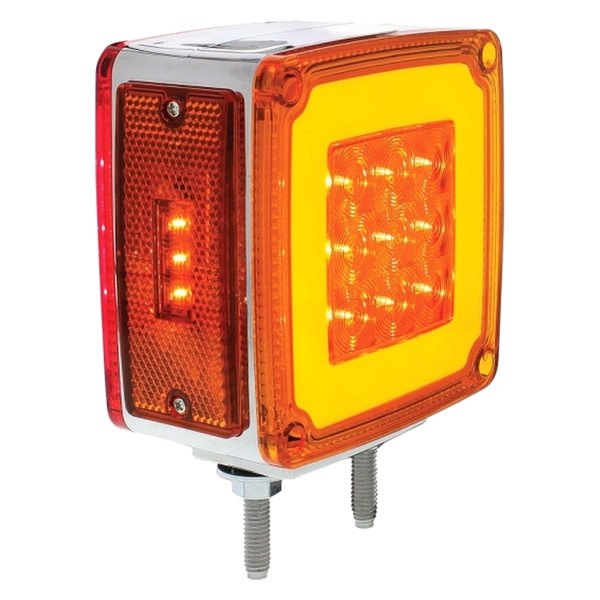 United Pacific® - Passenger Side GLO Double Face Square LED Turn Signal Light