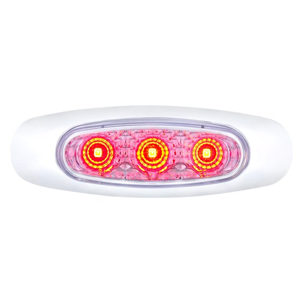 United Pacific® - Oval LED Clearance Marker Light with Red Side Ditch Light