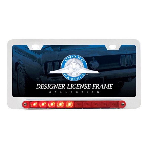 United Pacific® - Deluxe LED License Plate Frame with Split Turn Function