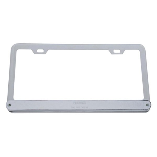 United Pacific® - License Plate Frame with 14 Red LED Lens 12" Light Bar and Chrome Lens