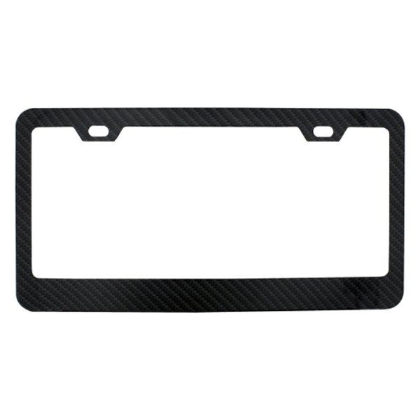 United Pacific® - Carbon Fiber Style Wide Bottom License Plate Frame
