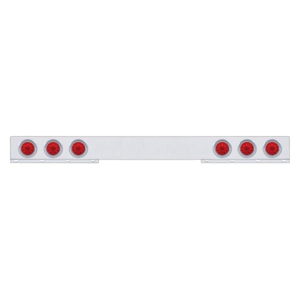 United Pacific® - 4" Rear Light Bar with Six 4" LED Lights and Visors
