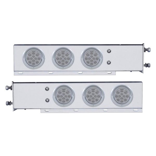 United Pacific® - 4" Spring Loaded Light Bars with Six 4" LED Lights