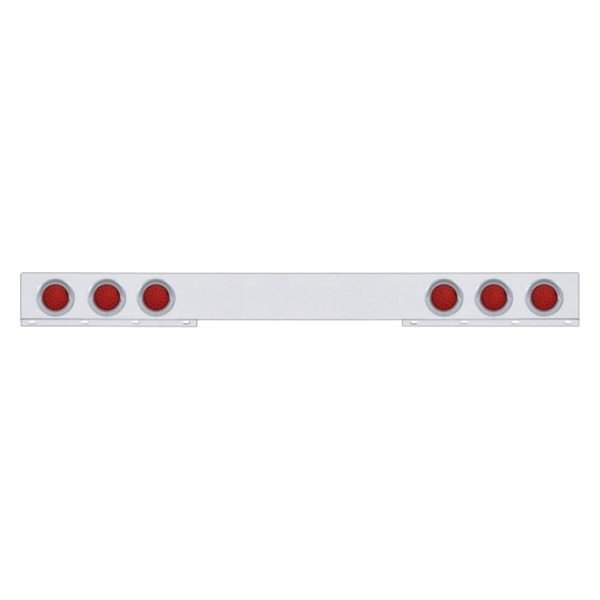 United Pacific® - 4" Rear Light Bar with Six 4" LED Lights and Visors