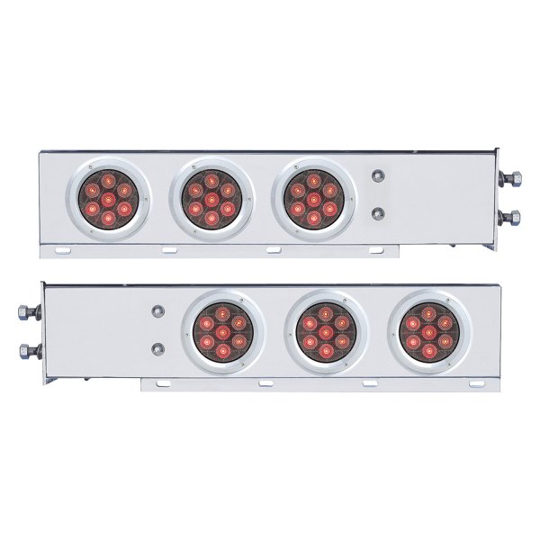 United Pacific® - Competition Series Spring Loaded Rear Light Bar with Six 4" LED Lights
