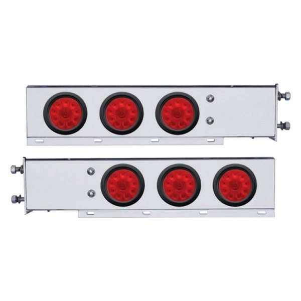 United Pacific® - 4" Spring Loaded Light Bars with Six 4" LED Lights