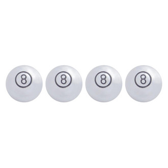 United Pacific® - Chrome Large "8" Valve Caps