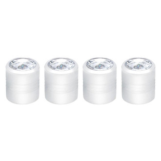 United Pacific® - Chrome With Clear Diamond Round Valve Caps