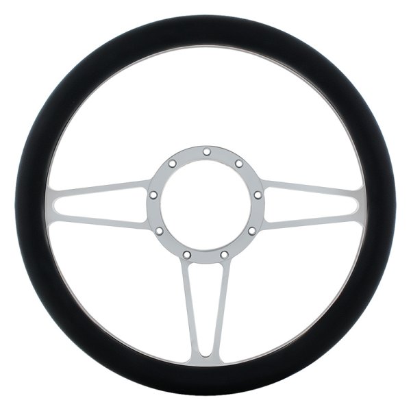United Pacific® - Style Black Leather Steering Wheel