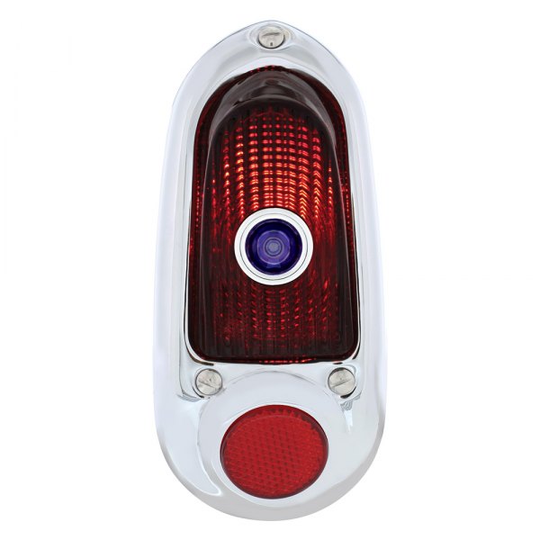 United Pacific® - Driver Side Chrome/Red Euro Tail Light