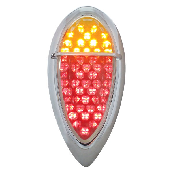 United Pacific® - Chrome Red/Amber LED Tail Light
