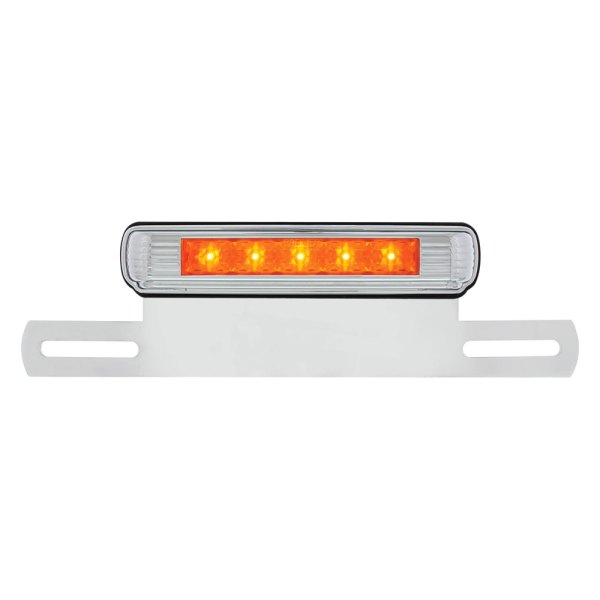United Pacific® - License Plate Bracket with Amber LED Back-Up Light and License Plate Light