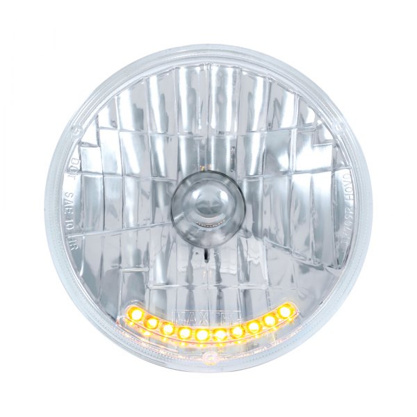 United Pacific® - 7" Round Chrome Crystal Headlight With Parking LEDs