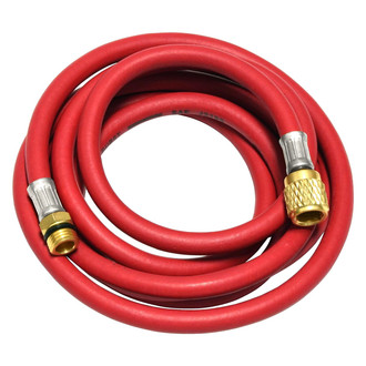 Universal Air Conditioner® - 96" Red R-134a Charging Hose with Male 14 mm x 1/2" Acme Fittings