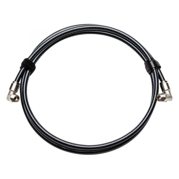 Up Down Air® - 72" Black Hi Temp Air Hose with 2 Pieces 90° 3/8" Swivel Push Connect Fittings