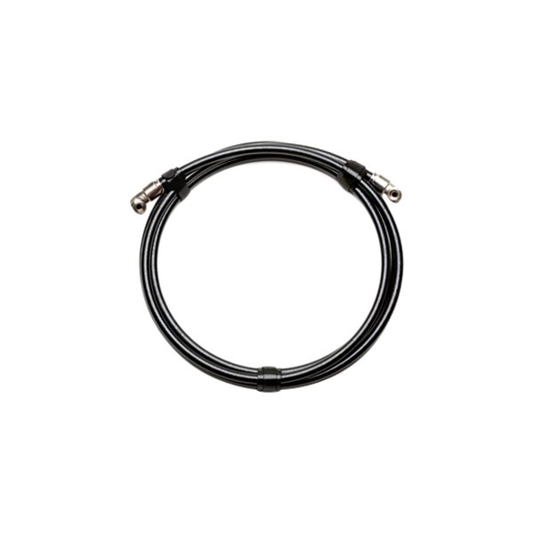 Up Down Air® - 96" Black Hi Temp Air Hose with 2 Pieces 90° 3/8" Swivel Push Connect Fittings