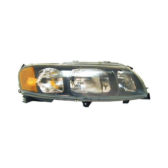 URO Parts® - Passenger Side Black/Chrome Headlight