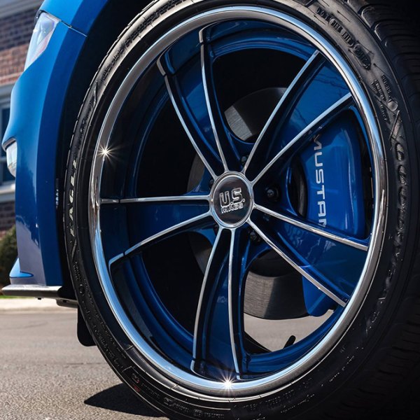 U.S. MAGS® - DAYTON Blue on Ford Mustang