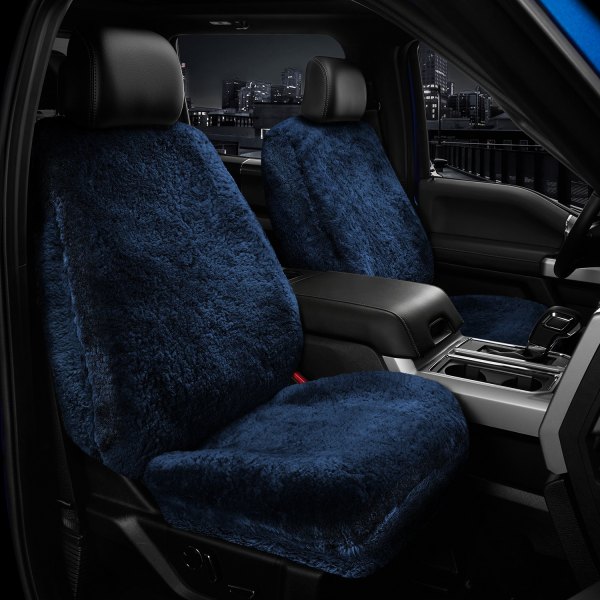 US Sheepskin® - Tailor-Made Deluxe Superfit 2nd Row Blue Seat Cover