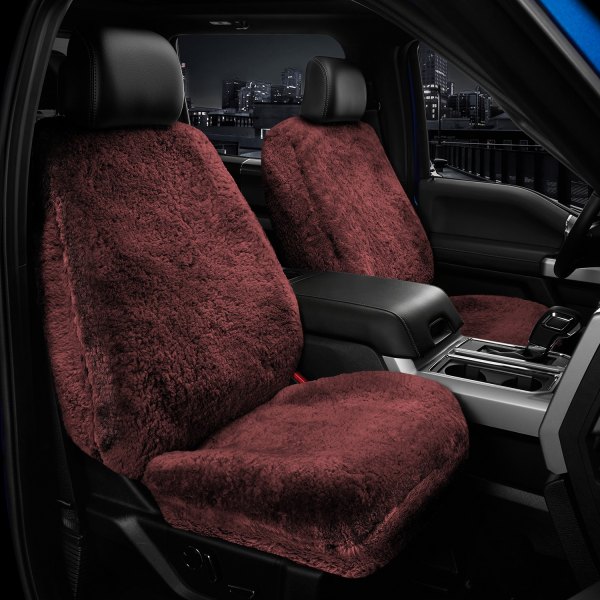 US Sheepskin® - Tailor-Made Deluxe Superfit 1st Row Burgundy Seat Cover