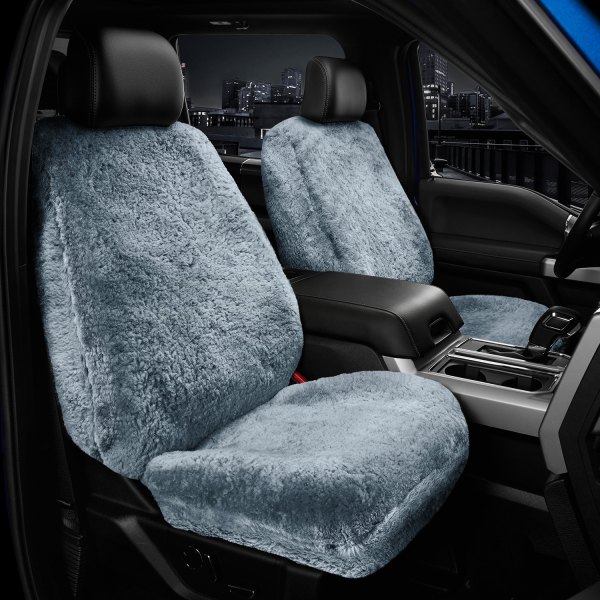 US Sheepskin® - Tailor-Made Deluxe Superfit 2nd Row Dark Silver Seat Cover