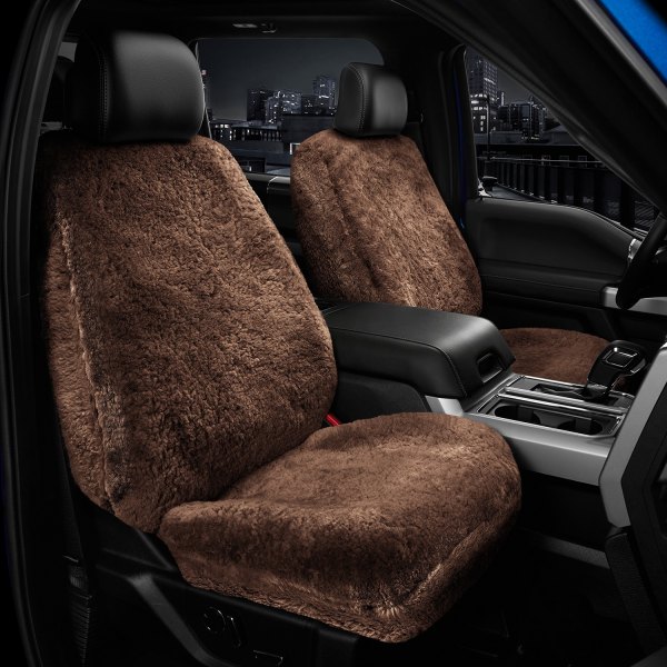 US Sheepskin® - Tailor-Made Deluxe Superfit 2nd Row Brown Seat Cover