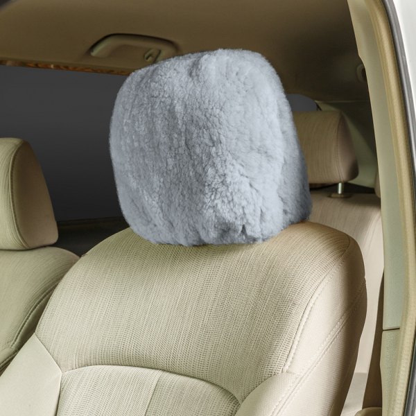 US Sheepskin® - Ready-Made Deluxe Superfit Silver Headrest Cover