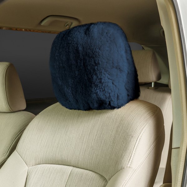 US Sheepskin® - Ready-Made Deluxe Superfit Blue Headrest Cover