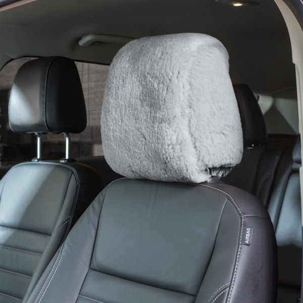 US Sheepskin® - Tailor-Made Deluxe Superfit Silver Headrest Cover