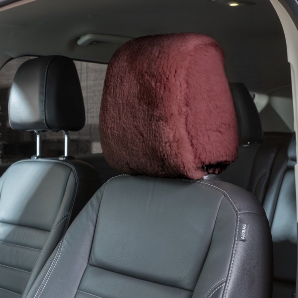 US Sheepskin® - Tailor-Made Deluxe Superfit Burgundy Headrest Cover