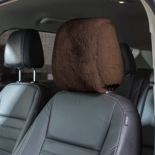 US Sheepskin® - Tailor-Made Deluxe Superfit Brown Headrest Cover