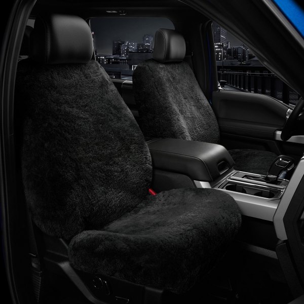 US Sheepskin® - Tailor-Made All Sheepskin 2nd Row Black Seat Cover
