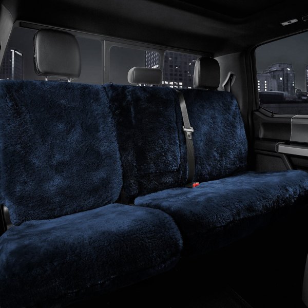 US Sheepskin® - Tailor-Made All Sheepskin 1st Row Blue Seat Cover