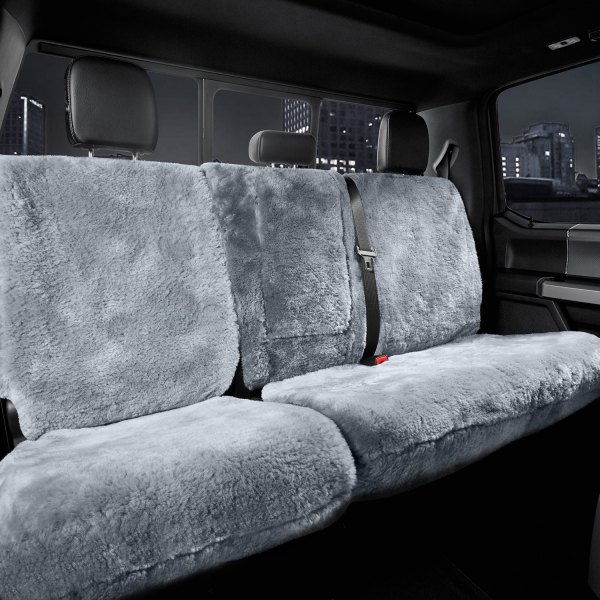 US Sheepskin® - Tailor-Made All Sheepskin 2nd Row Silver Seat Cover