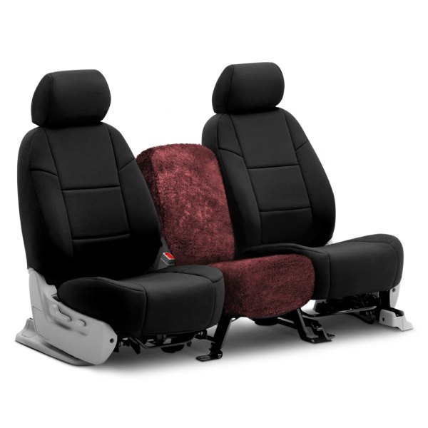 US Sheepskin® - Tailor-Made All Sheepskin 1st Row Burgundy Seat Cover