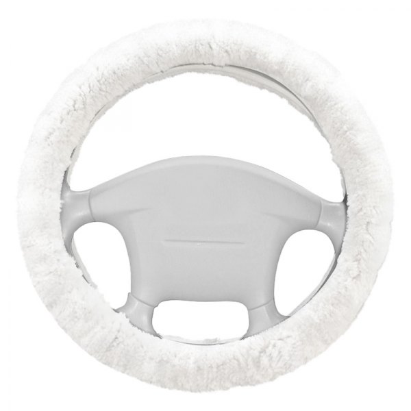 US Sheepskin® - White Steering Wheel Cover