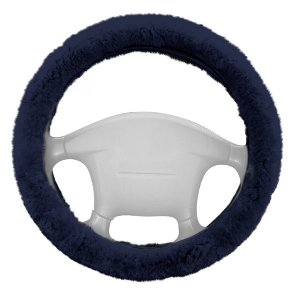 US Sheepskin® - Blue Steering Wheel Cover