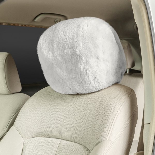 US Sheepskin® - Ready-Made All Sheepskin White Headrest Cover