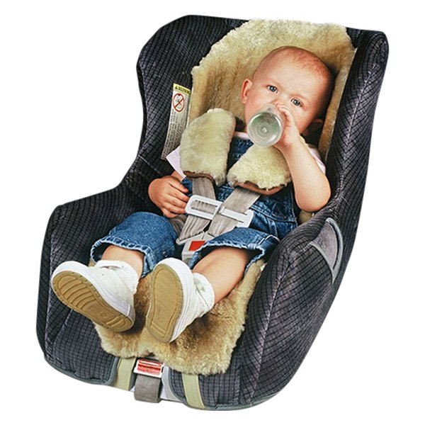 Us Sheepskin 9320 10 Brown Infant, Brown Car Seat Strap Cover
