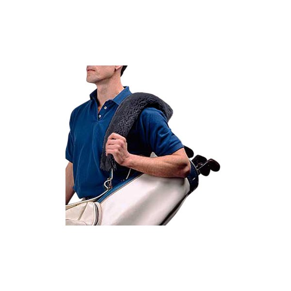 US Sheepskin® - Black Straight Golf Bag Fur Strap Cover