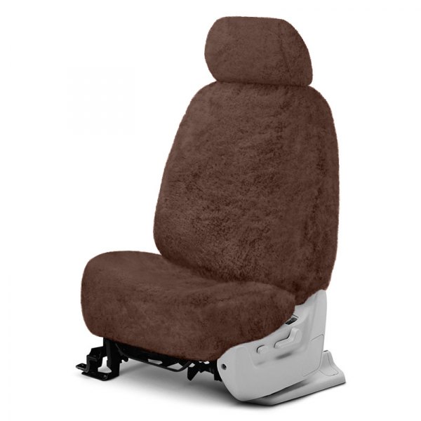 US Sheepskin® - Ready-Made All Sheepskin Double Cap Brown Seat Cover