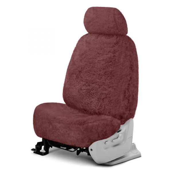 US Sheepskin® - Ready-Made All Sheepskin Double Cap Burgundy Seat Cover
