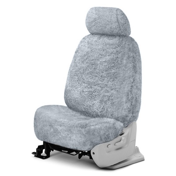 US Sheepskin® - Ready-Made All Sheepskin Double Cap Dark Silver Seat Cover
