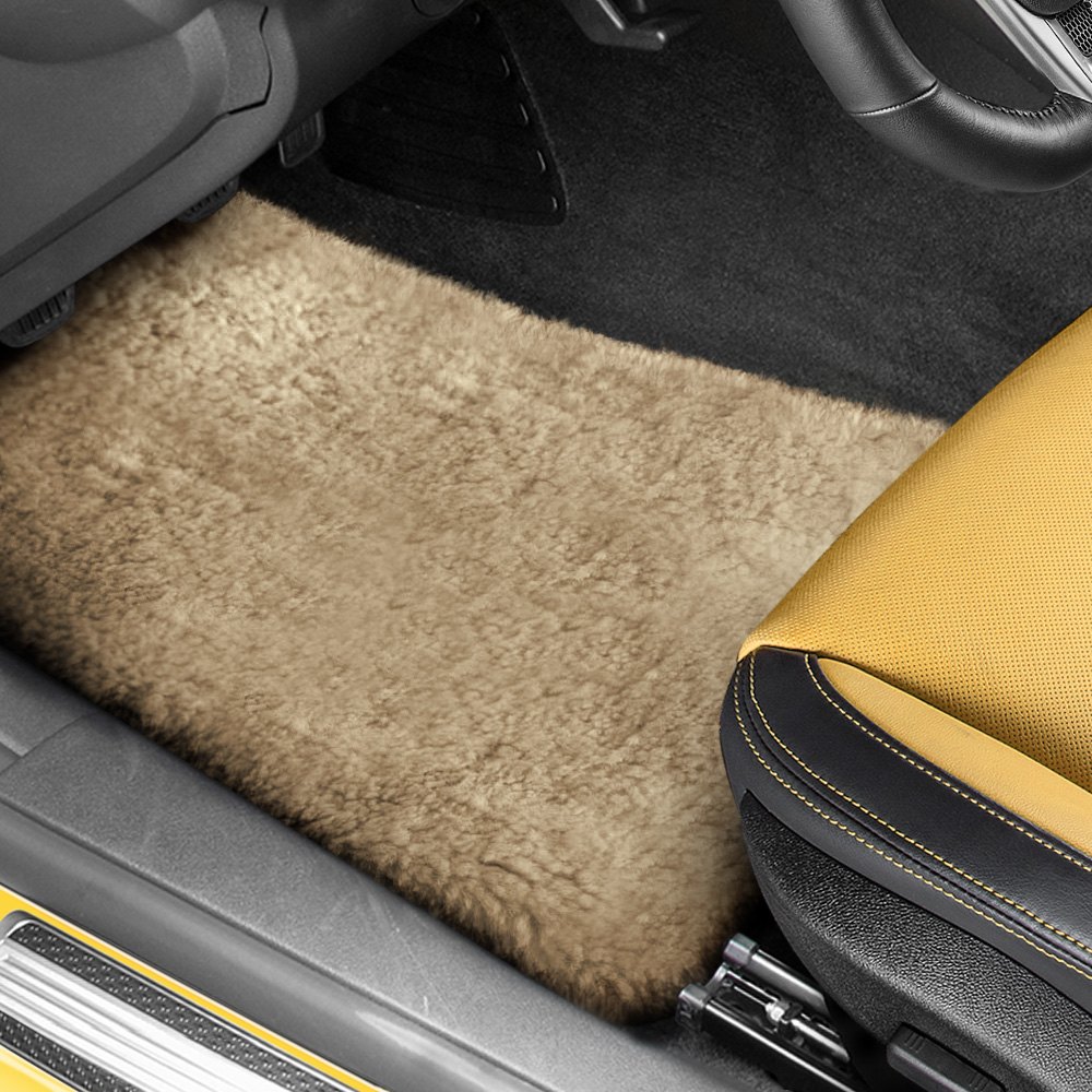 US Sheepskin® 381002 Tailormade Sheepskin 1st & 2nd Row Camel Floor Mats